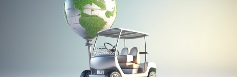 千库网_旅游概念渲染以高尔夫球车和路标为特色的地球_背景编号6667178